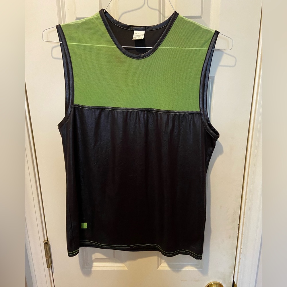 Men’s Green/Brown Close-knit Mesh Tank Top